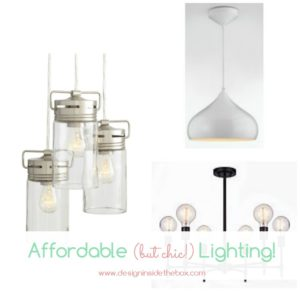 Gorgeous (and Affordable!) Lighting Options! www.designinsidethebox.com