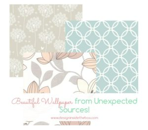 Wallpaper from Unexpected Sources! www.designinsidethebox.com