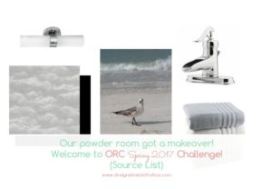 ORC Spring 2017 Challenge - Powder Room Makeover! www.designinsidethebox.com