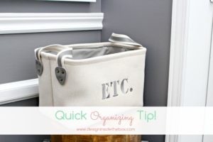 Quick Organizing Tip if you have Stairs! www.designinsidethebox.com