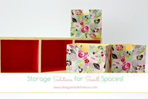 Storage Solutions for Small Spaces! www.designinsidethebox.com