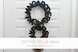 DIY Fall Wreath Idea! www.designinsidethebox.com