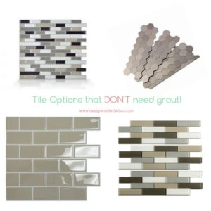 Tile Options that DON'T require grout! www.designinsidethebox.com