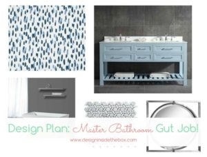 Master Bathroom Gut Job! www.designinsidethebox.com