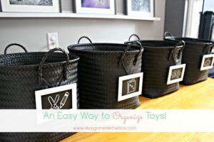 An Easy Way to Organize Toys! www.designinsidethebox.com