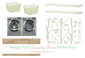 Design Plan - Laundry Room Makeover! www.designinsidethebox.com