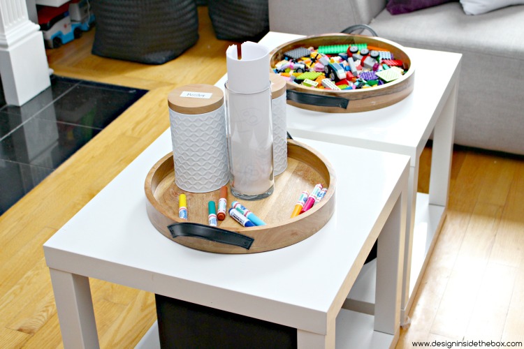 Living Room Toy Organization and Storage Solutions! www.designinsidethebox.com