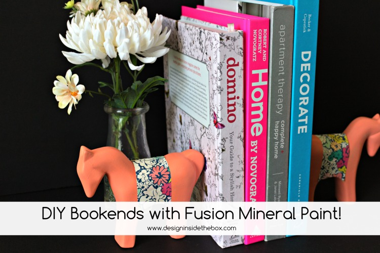 DIY Bookends with Fusion Mineral Paint! www.designinsidethebox.com