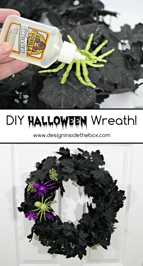 DIY Halloween Wreath! www.designinsidethebox.com