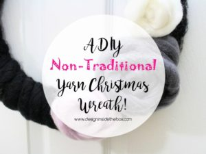 An Easy DIY Christmas Yarn Wreath! www.designinsidethebox.com