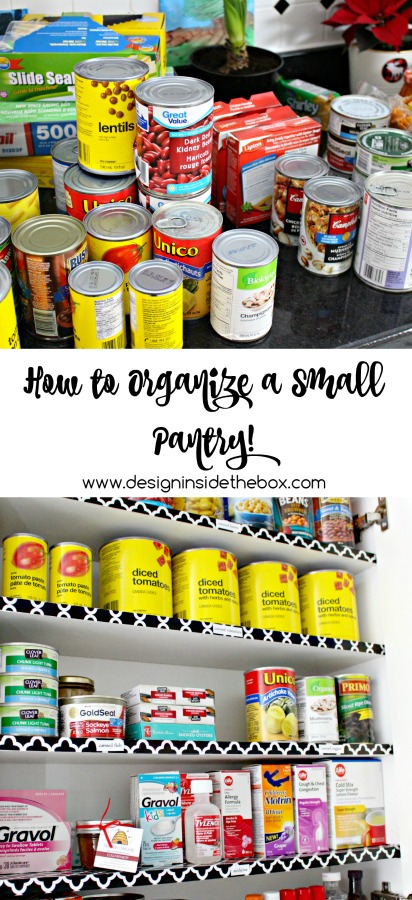 How to Organize a Small Pantry! www.designinsidethebox.com