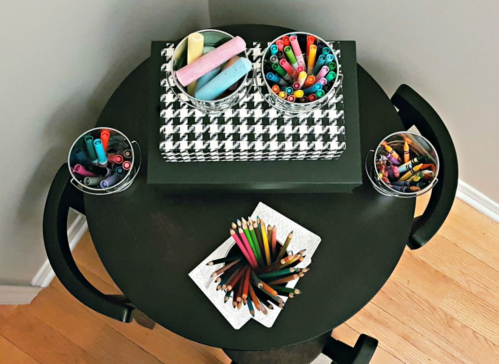 How to Organize a Small Art Station for Kids! www.designinsidethebox.com