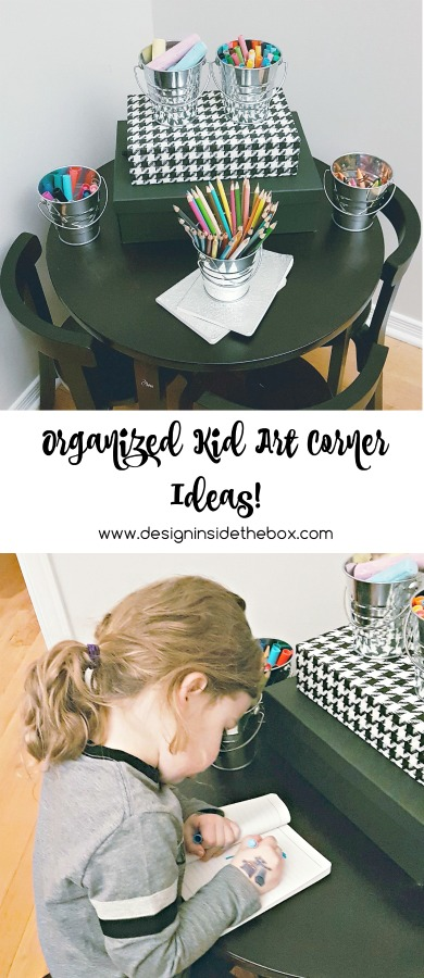 How to Organize a Small Art Station for Kids! www.designinsidethebox.com